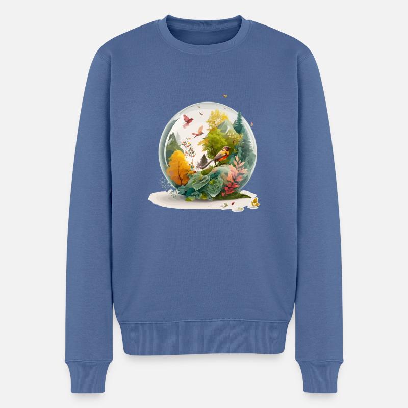 The miniature drill - Men's Premium Organic Jumper - stone blue