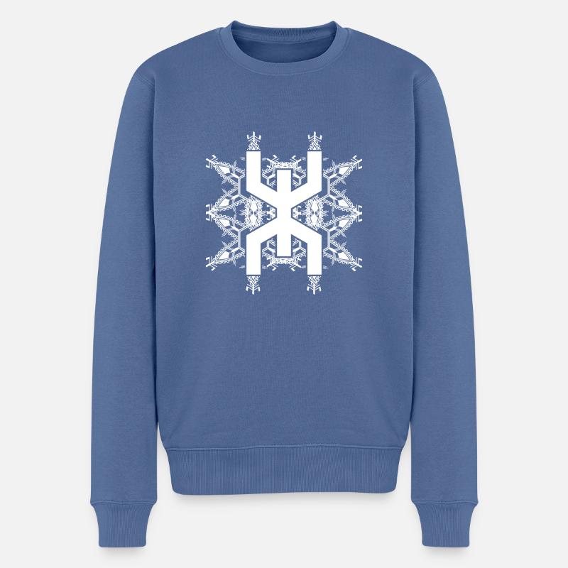 Z Imazighen (Amazigh inside) - Pull Premium bio Homme - bleu pigeon