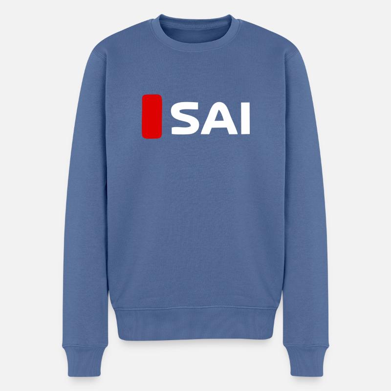 Sainz Racing Fahrername - Männer Premium Bio Pullover - Taubenblau