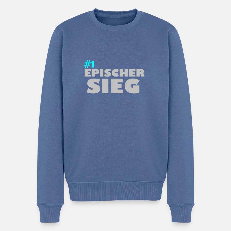 Epischer Sieg - Männer Premium Bio Pullover - Taubenblau