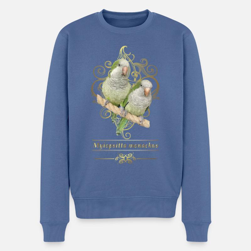 Argentinischer Sittich - Männer Premium Bio Pullover - Taubenblau