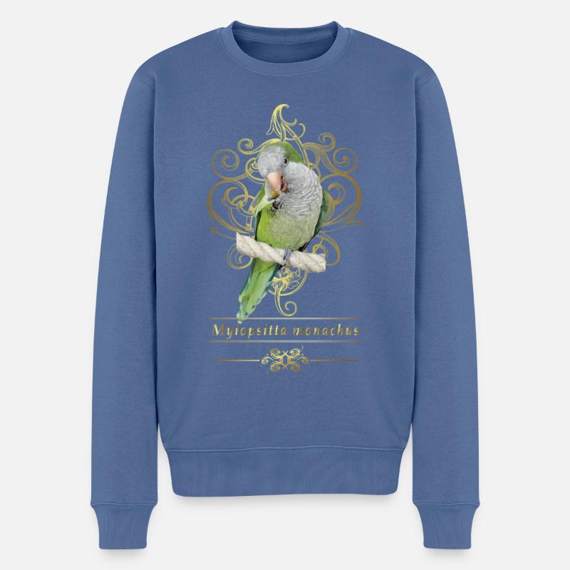 Argentinischer Sittich - Männer Premium Bio Pullover - Taubenblau