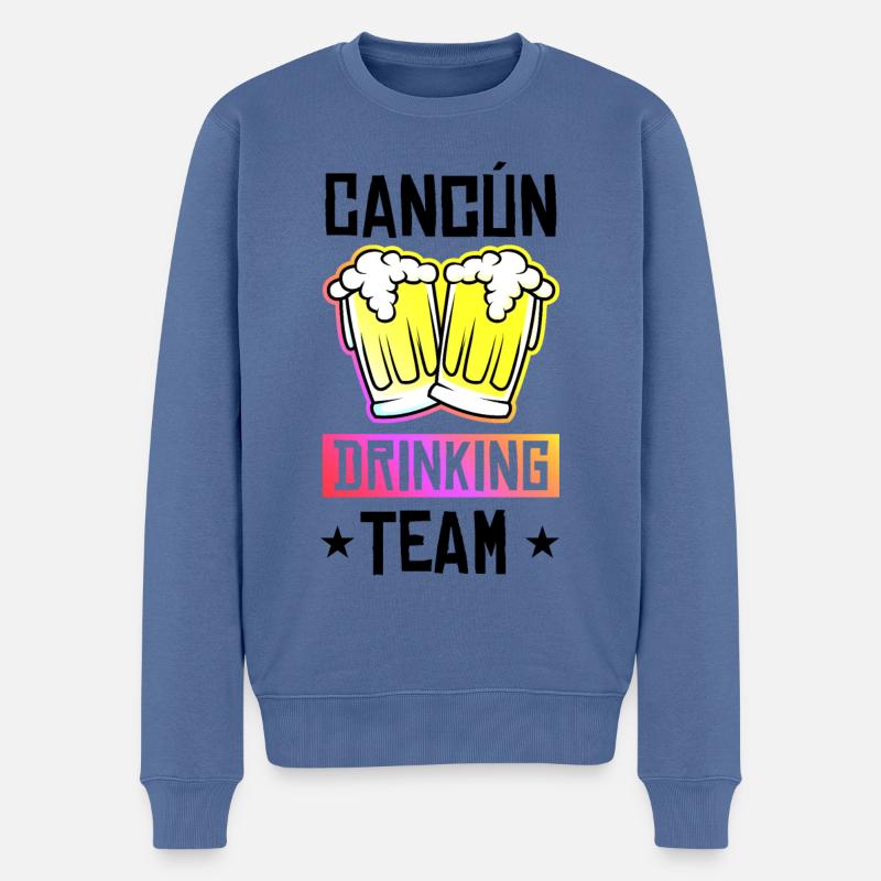 Équipe de Cancun Drinking - Pull Premium bio Homme - bleu pigeon