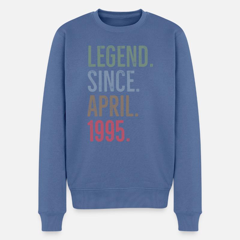 Legende seit April 1995 - Männer Premium Bio Pullover - Taubenblau