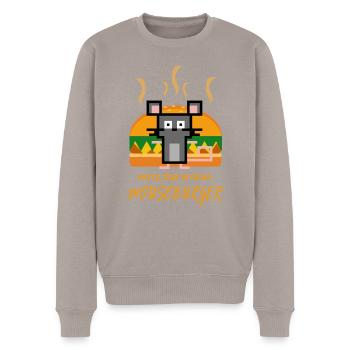 Mouseburger - Men's Premium Organic Jumper - taupe - Front - Nico (187cm)
