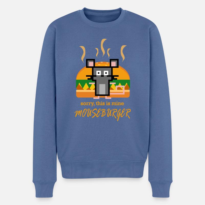 Mouseburger - Pull Premium bio Homme - bleu pigeon