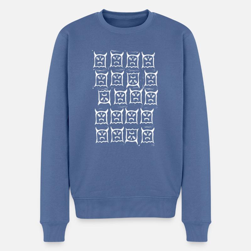 Halloween Voodoo - Männer Premium Bio Pullover - Taubenblau