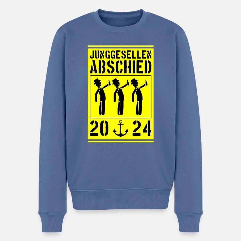 Junggesellenabschied 2024 - Männer Premium Bio Pullover - Taubenblau