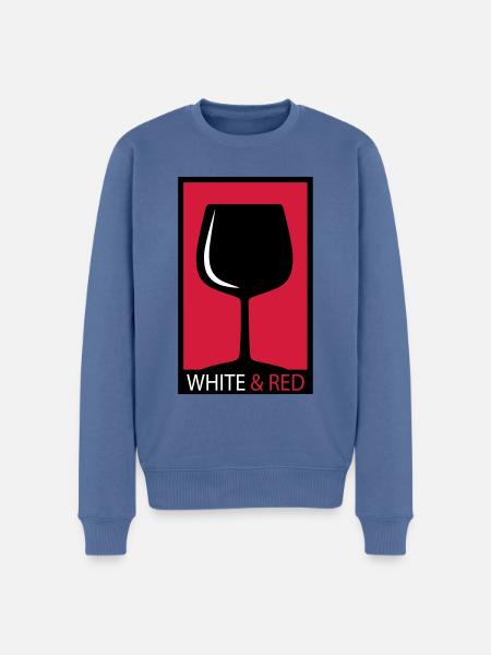 wine - Men's Premium Organic Jumper - stone blue
