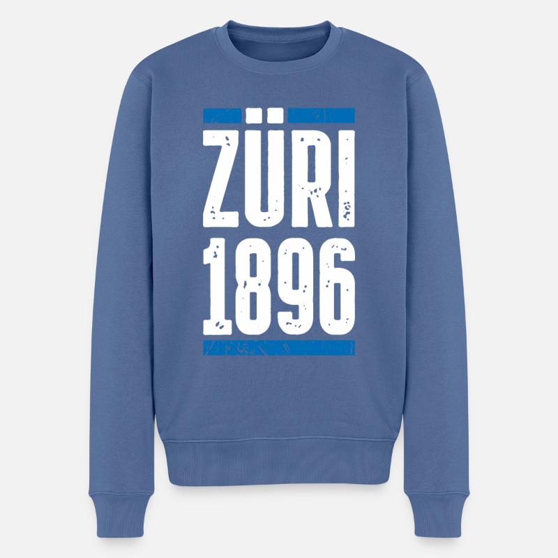 Züri 1896 - Männer Premium Bio Pullover - Taubenblau