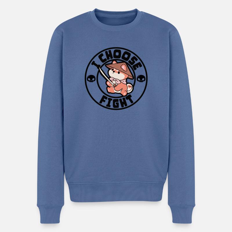 Je choisis le combat - Pull Premium bio Homme - bleu pigeon