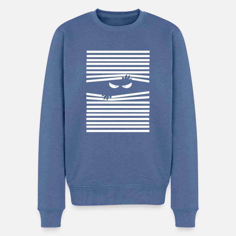 Monster - Männer Premium Bio Pullover - Taubenblau
