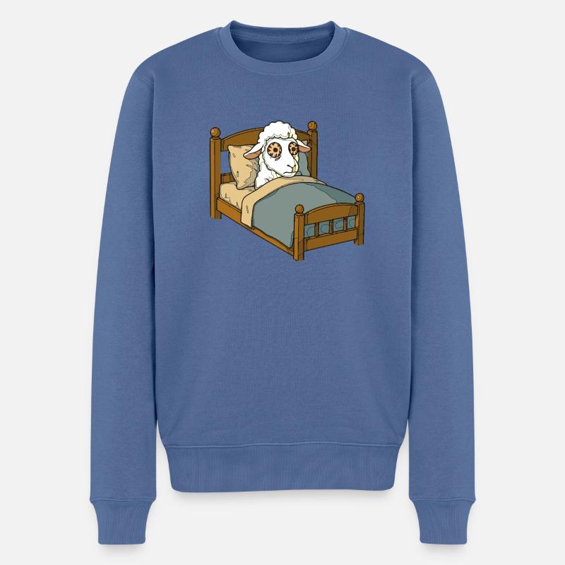 Insomnia - Männer Premium Bio Pullover - Taubenblau