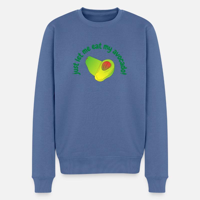 Avocado - Männer Premium Bio Pullover - Taubenblau