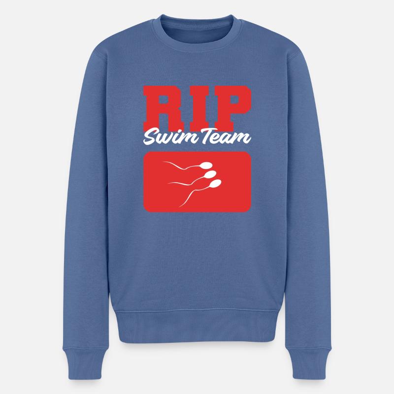Rip Swim Team. Urologe Gift - Männer Premium Bio Pullover - Taubenblau