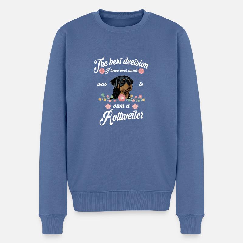 Rottweiler - Männer Premium Bio Pullover - Taubenblau