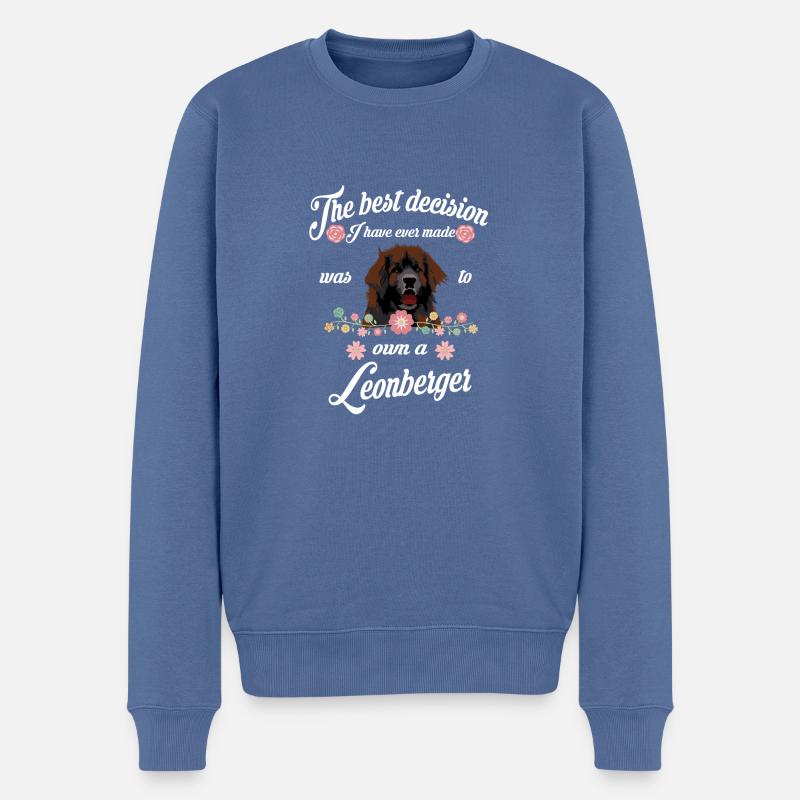 Leonberger - Pull Premium bio Homme - bleu pigeon
