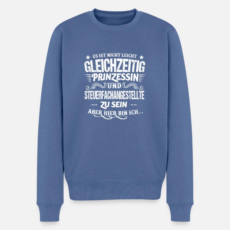 Prinzessin & Steuerfachangestellte - Männer Premium Bio Pullover - Taubenblau