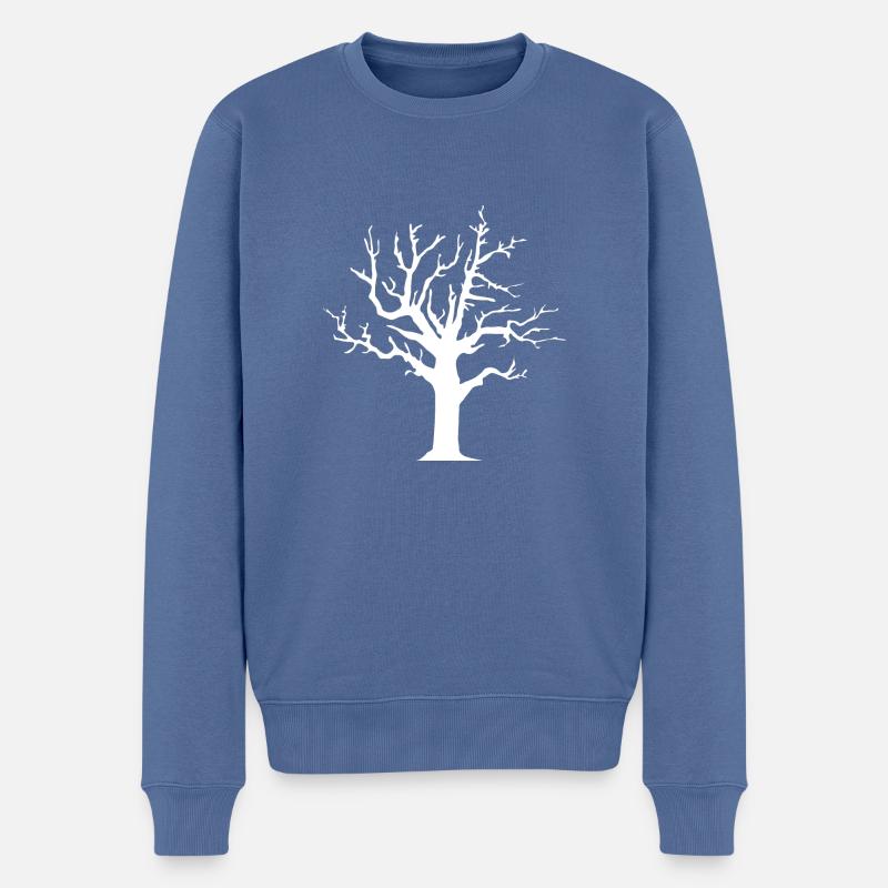 Alter Baum - Männer Premium Bio Pullover - Taubenblau