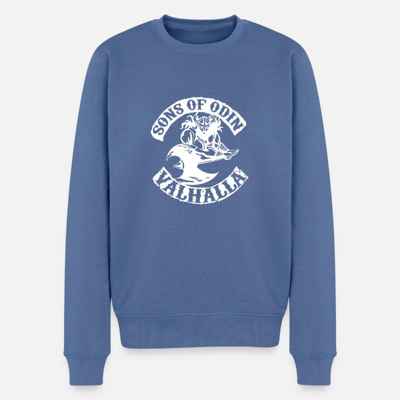 Sons of Odin Valhalla - Männer Premium Bio Pullover - Taubenblau