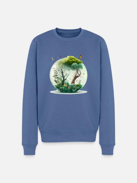 The miniature forest - Men's Premium Organic Jumper - stone blue