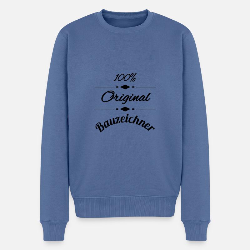 Bauzeichner - Männer Premium Bio Pullover - Taubenblau