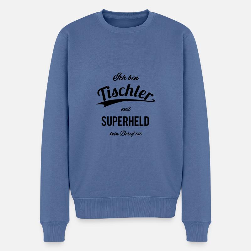Tischler - Männer Premium Bio Pullover - Taubenblau