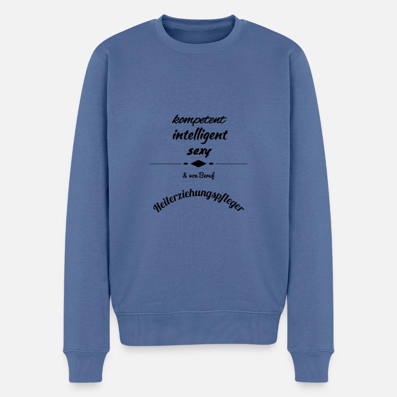 Heilerziehungspfleger - Männer Premium Bio Pullover - Taubenblau