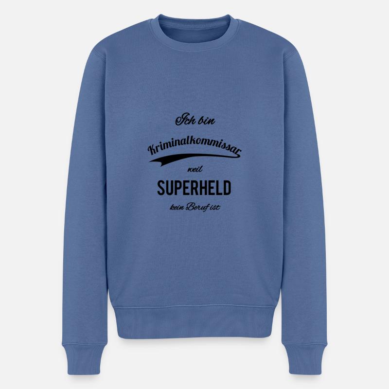 Kriminalkommissar - Männer Premium Bio Pullover - Taubenblau