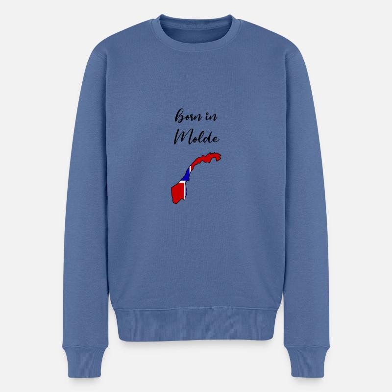 Molde - Pull Premium bio Homme - bleu pigeon