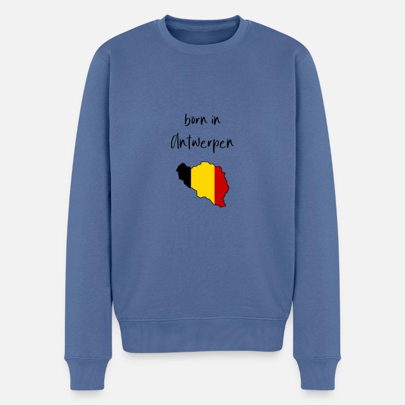 Anvers - Pull Premium bio Homme - bleu pigeon