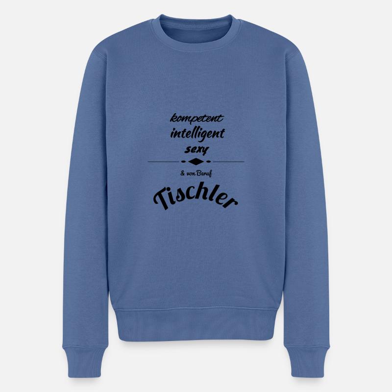 Tischler - Männer Premium Bio Pullover - Taubenblau