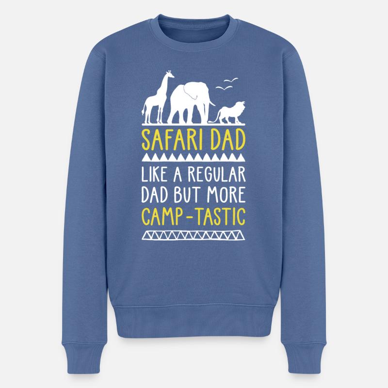 Safari Dad - Männer Premium Bio Pullover - Taubenblau