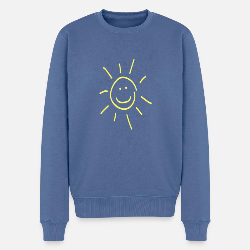 Sonne Sonne Sonne - Männer Premium Bio Pullover - Taubenblau