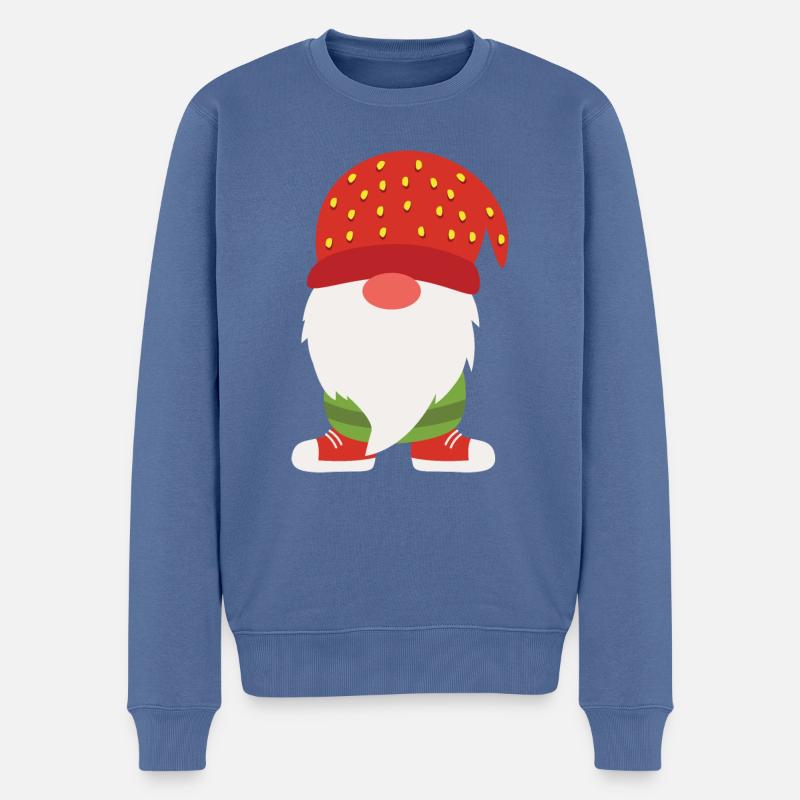 Fraise Gnom - Pull Premium bio Homme - bleu pigeon