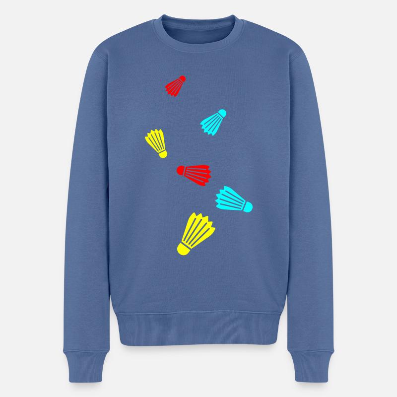 badminton - Männer Premium Bio Pullover - Taubenblau