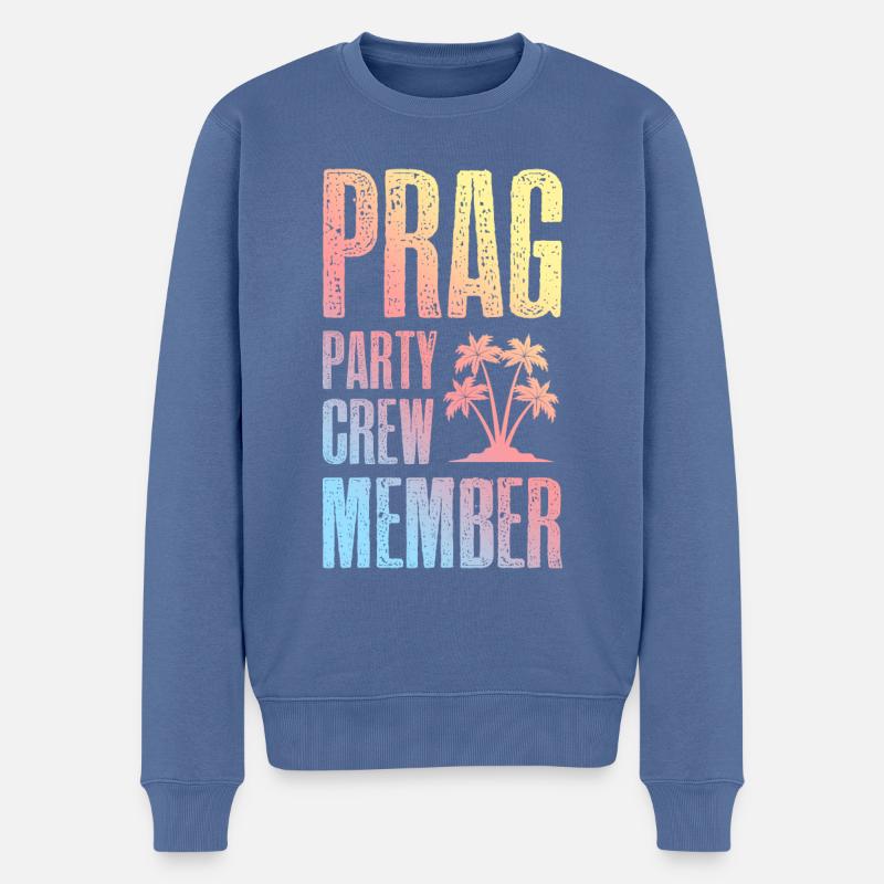Équipe de fête de Prague - Pull Premium bio Homme - bleu pigeon