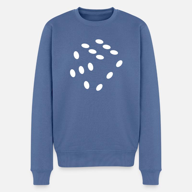 Dés, dés. Jeu, jeu, argent - Pull Premium bio Homme - bleu pigeon