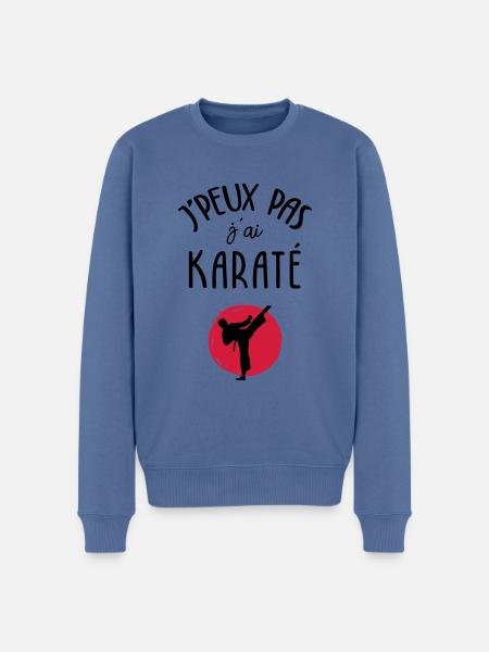 J'peux pas j'ai karaté - Pull Premium bio Homme - bleu pigeon