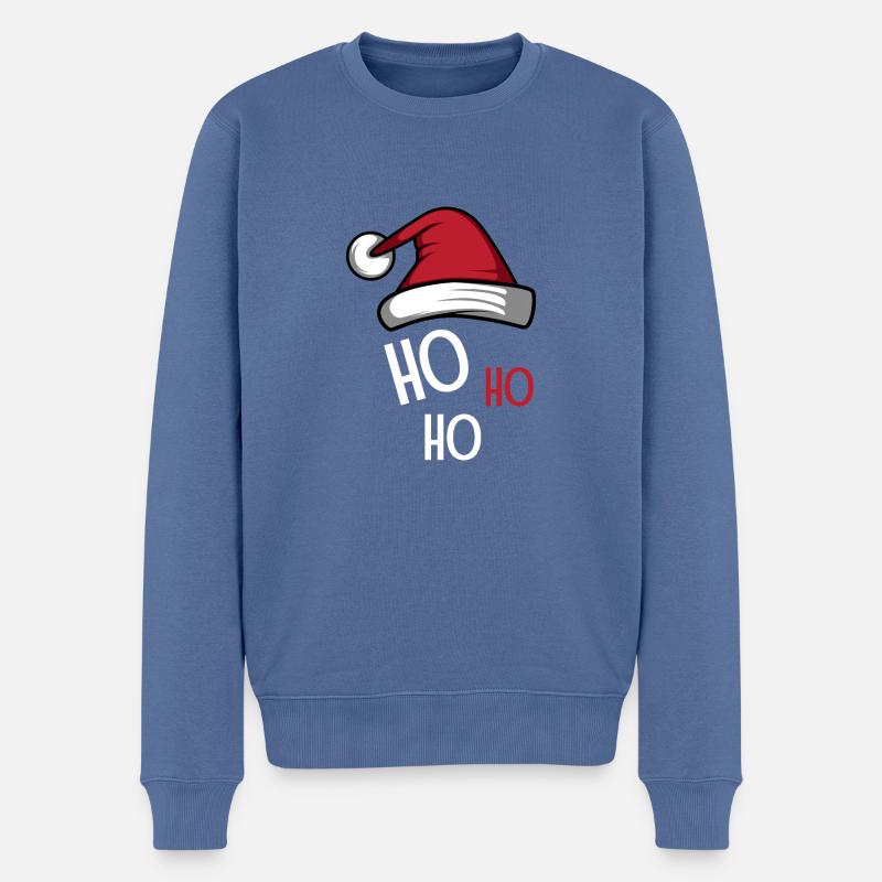 Ho ho ho. Poison de remplacement du Père Noël - Pull Premium bio Homme - bleu pigeon