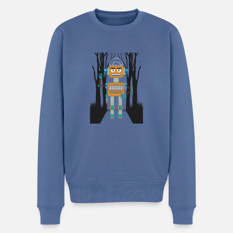 Robot Army Robotics Engineer Gift - Men's Premium Organic Jumper - stone blue