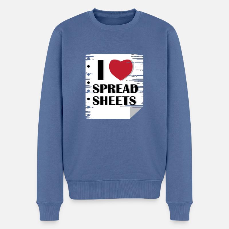 Love Spread Sheets Auditeur Poison - Pull Premium bio Homme - bleu pigeon