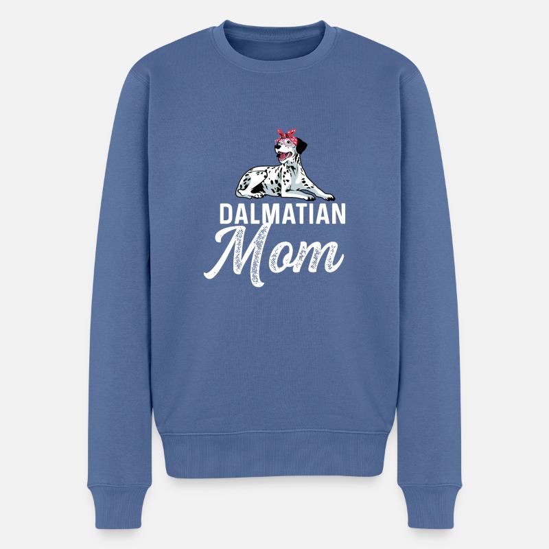 Dalmatinische Mutter Hundeltern Gift - Männer Premium Bio Pullover - Taubenblau