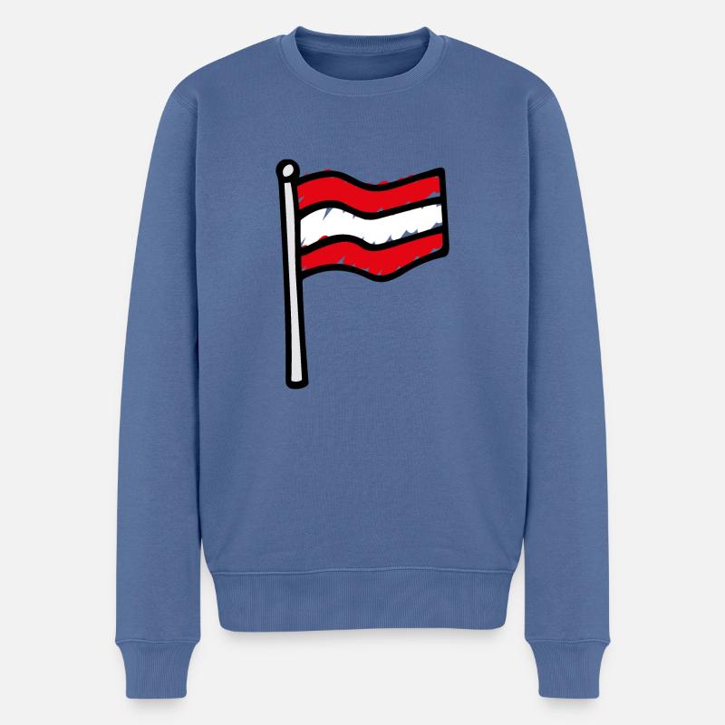 Drapeau de l’Autriche - Pull Premium bio Homme - bleu pigeon