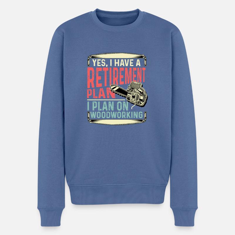 Régime de retraite Schreiner Cadeau - Pull Premium bio Homme - bleu pigeon