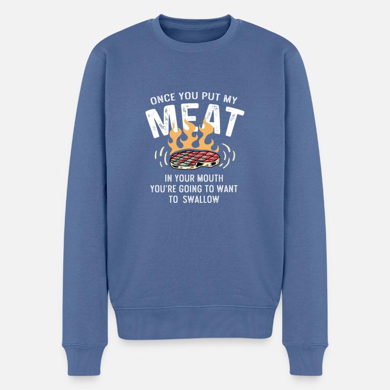 Will swallow sous chef gift - Men's Premium Organic Jumper - stone blue