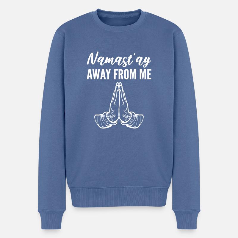 Loin de moi Yogi cadeau - Pull Premium bio Homme - bleu pigeon