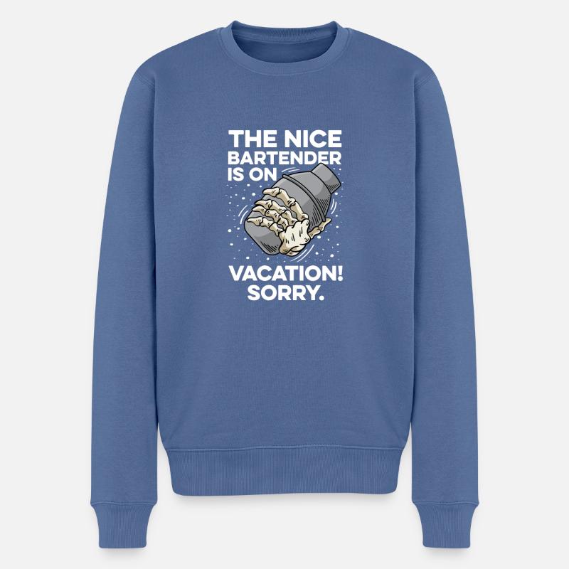 Im Urlaub Reisender Geschenk - Männer Premium Bio Pullover - Taubenblau