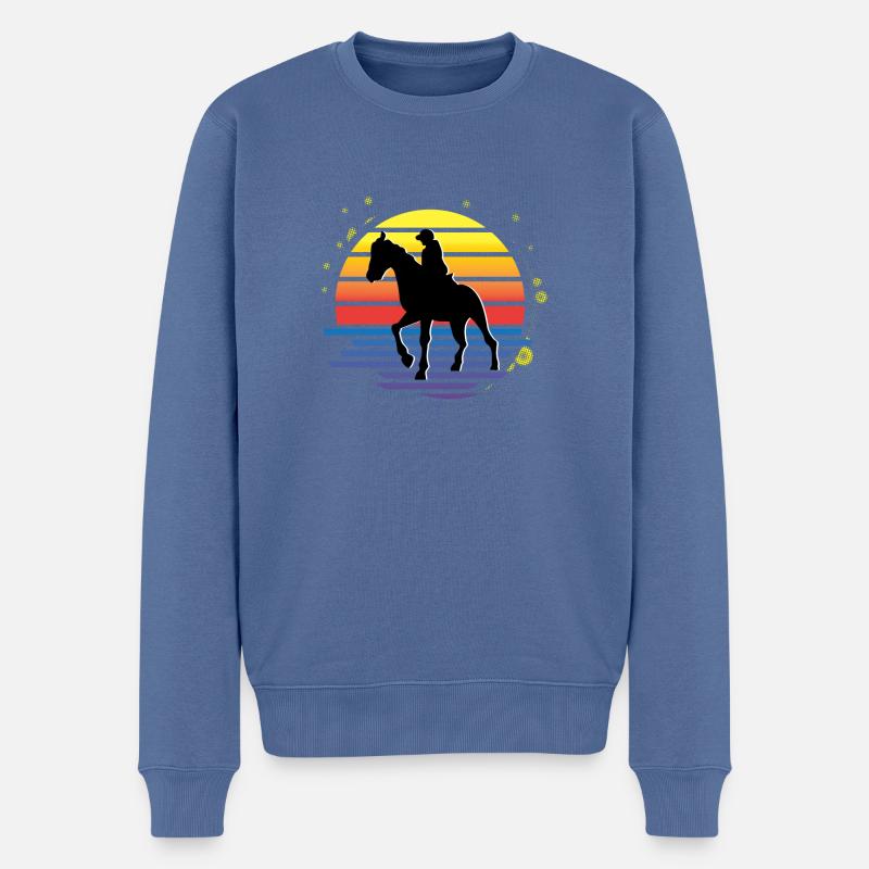 Compétition hippique Jockey Gift - Pull Premium bio Homme - bleu pigeon