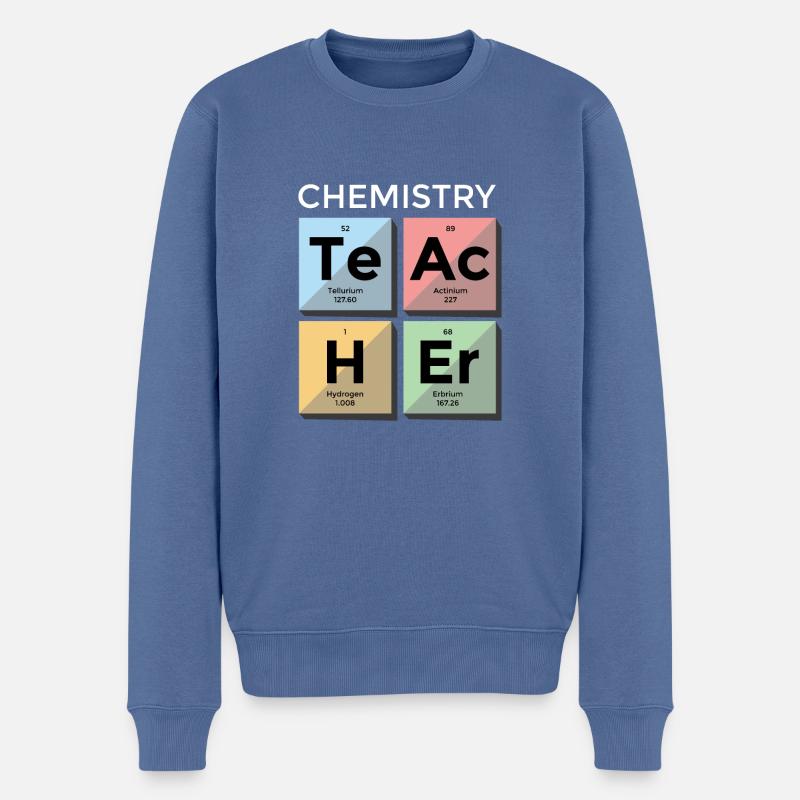 Professeur de chimie Professeur de chimie Gift - Pull Premium bio Homme - bleu pigeon